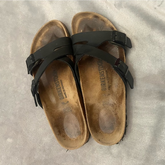 Birkenstock Black Yao Birko-Flor Comfort Slip On Sandals - Picture 3 of 7